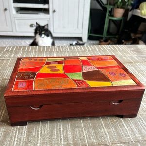 Beautiful hand painted jewelry box